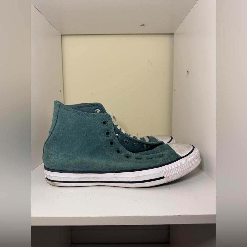 Converse All Star Chuck Taylor High Top women’s size 9.5 men 7.5 green suede - Picture 5 of 11